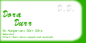 dora durr business card